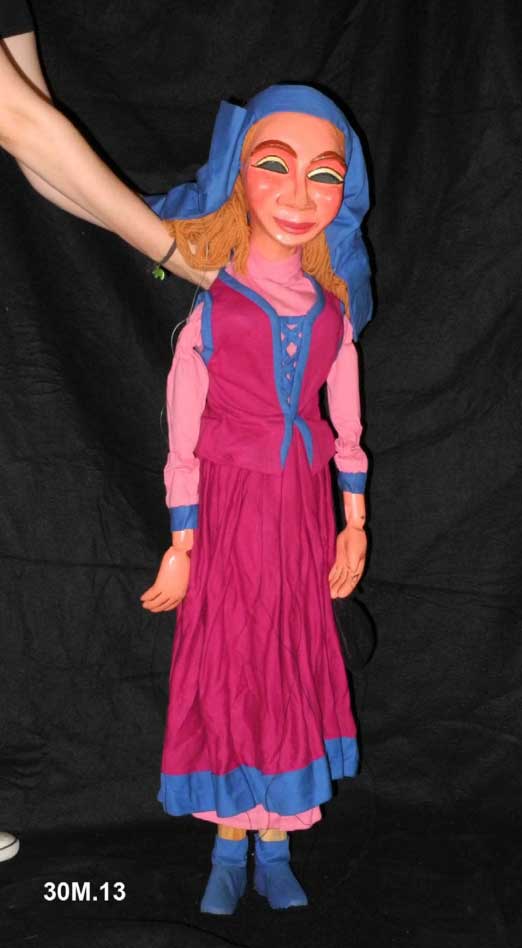 Marionnette Paysanne, spectacle Le brave petit tailleur.